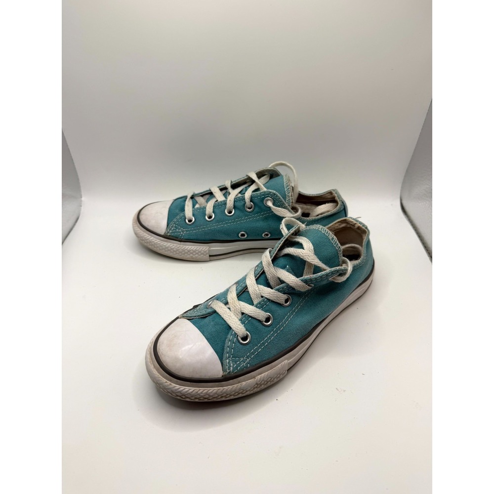 Converse Chuck Taylor All Star Low 654364F Kids 2 Sneaker Teal Canvas Shoes
